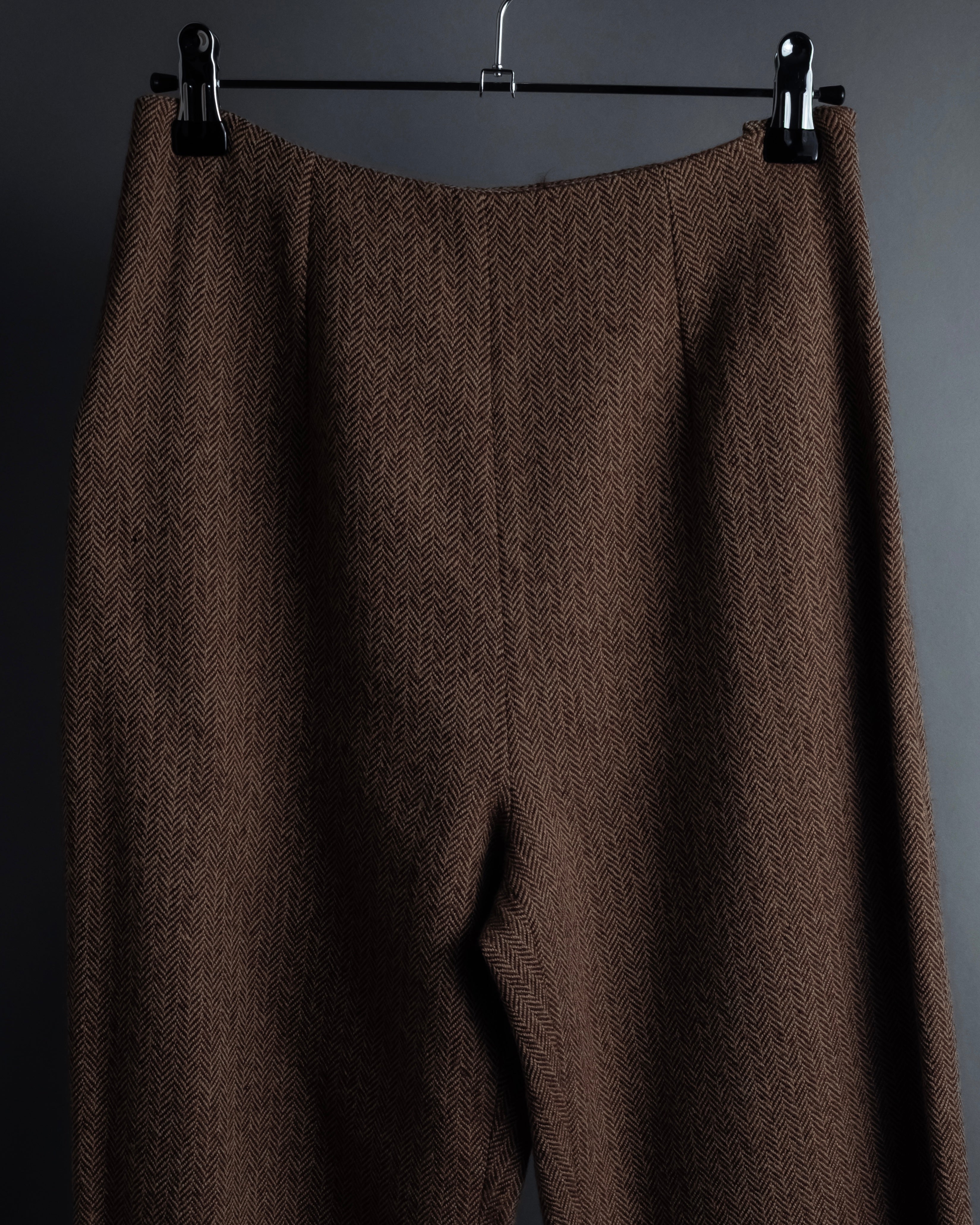 "FENDI" Velvet switching design herringbone set up