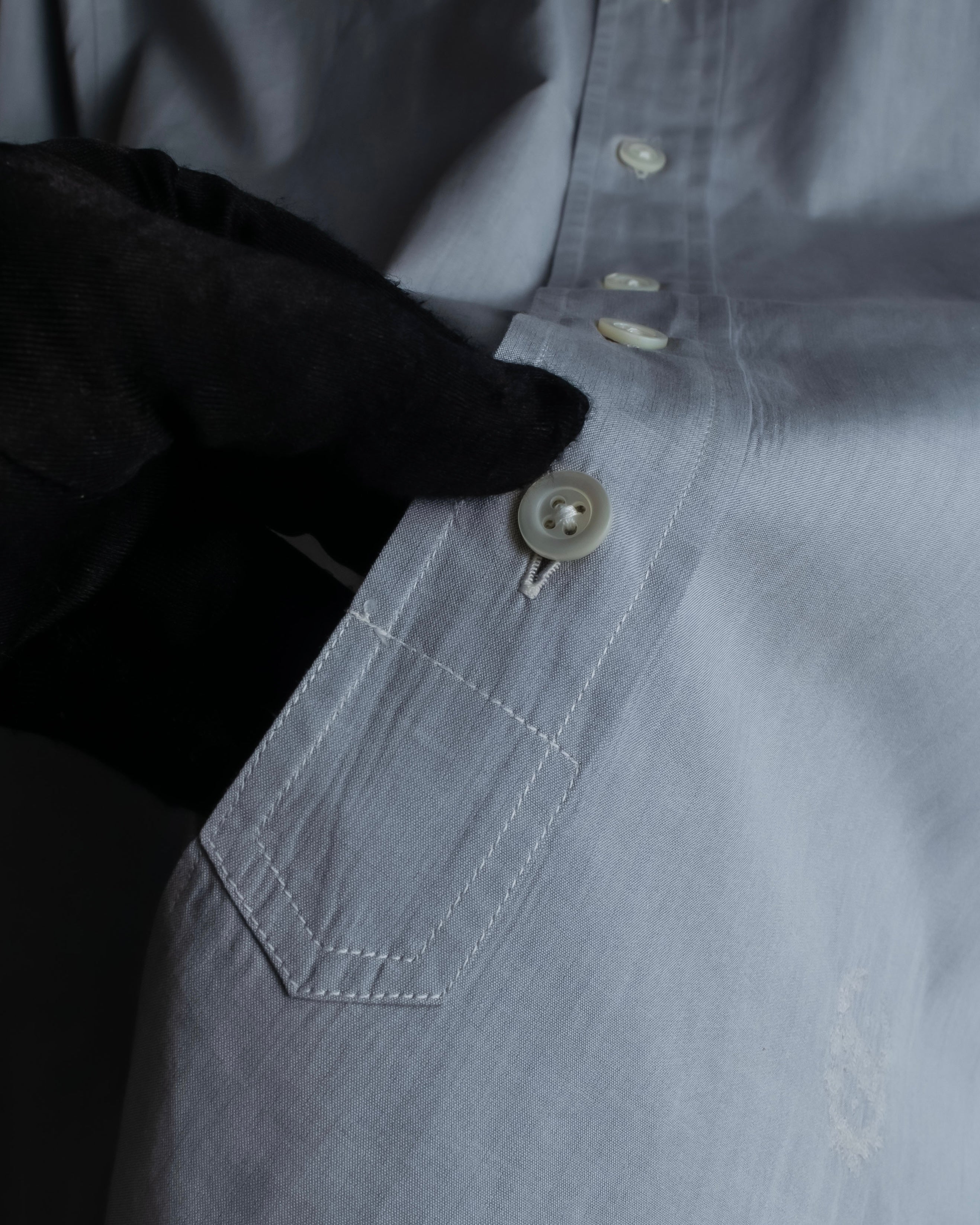 "MAISON MARGIELA" 21SS Long tail design band collar shirt