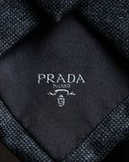 "PRADA" Heather gray wool narrow neck tie