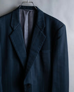 "CHRISTIAN DIOR MONSIEUR"
 Fine pitch stripe pattern notch lapel tailored jacket
