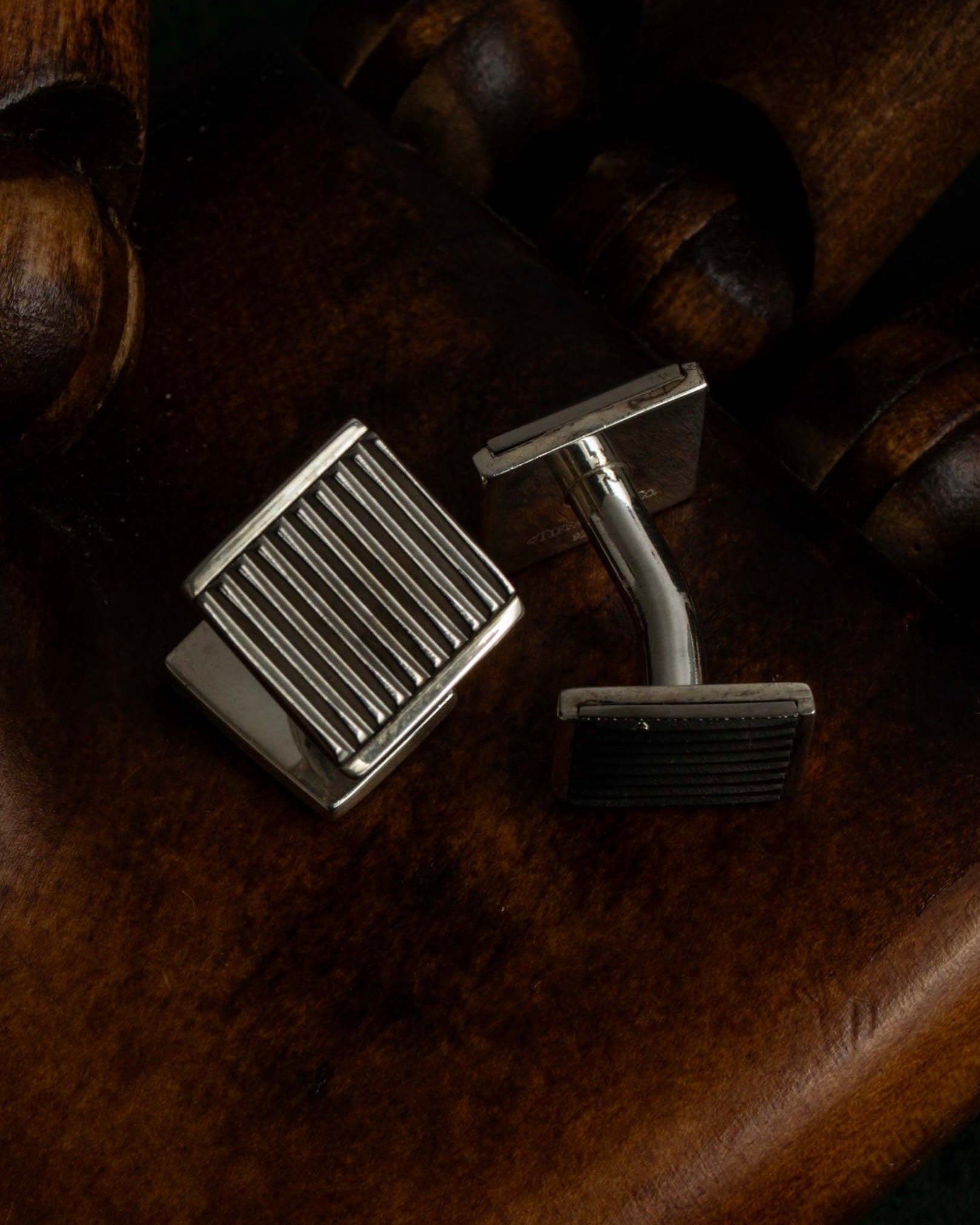 "Tiffany&Co" Square cut silver 925 cufflinks & tie clip