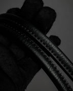 "Mila Schön" Horizontal minimalist metal fittings leather one-handle bag