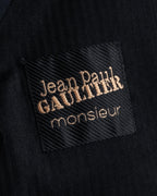 "JEAN PAUL GAULTIER" 90's Geometric lace design tailored vest