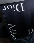 "Christian Dior" Logo＆Addict print small square scarf