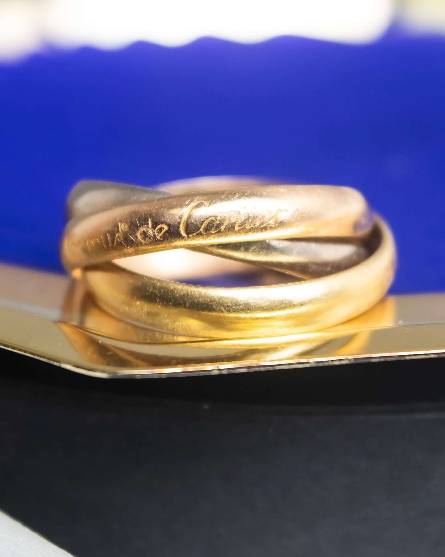 "Cartier" Gold trinity ring