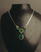 "Christian Dior" 80's-90's Emerald green pendant necklace