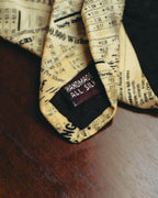 -MOOD MILLÉSIMES- 90’s-00’s financial newspaper print silk tie