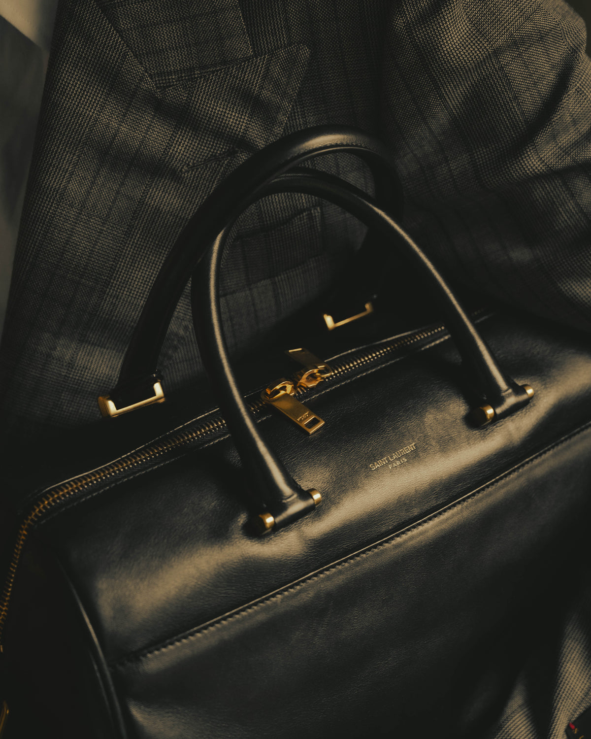 -SPECIAL- “Saint Laurent” 2012-2016 Classic Duffle 12 smooth calfskin bag