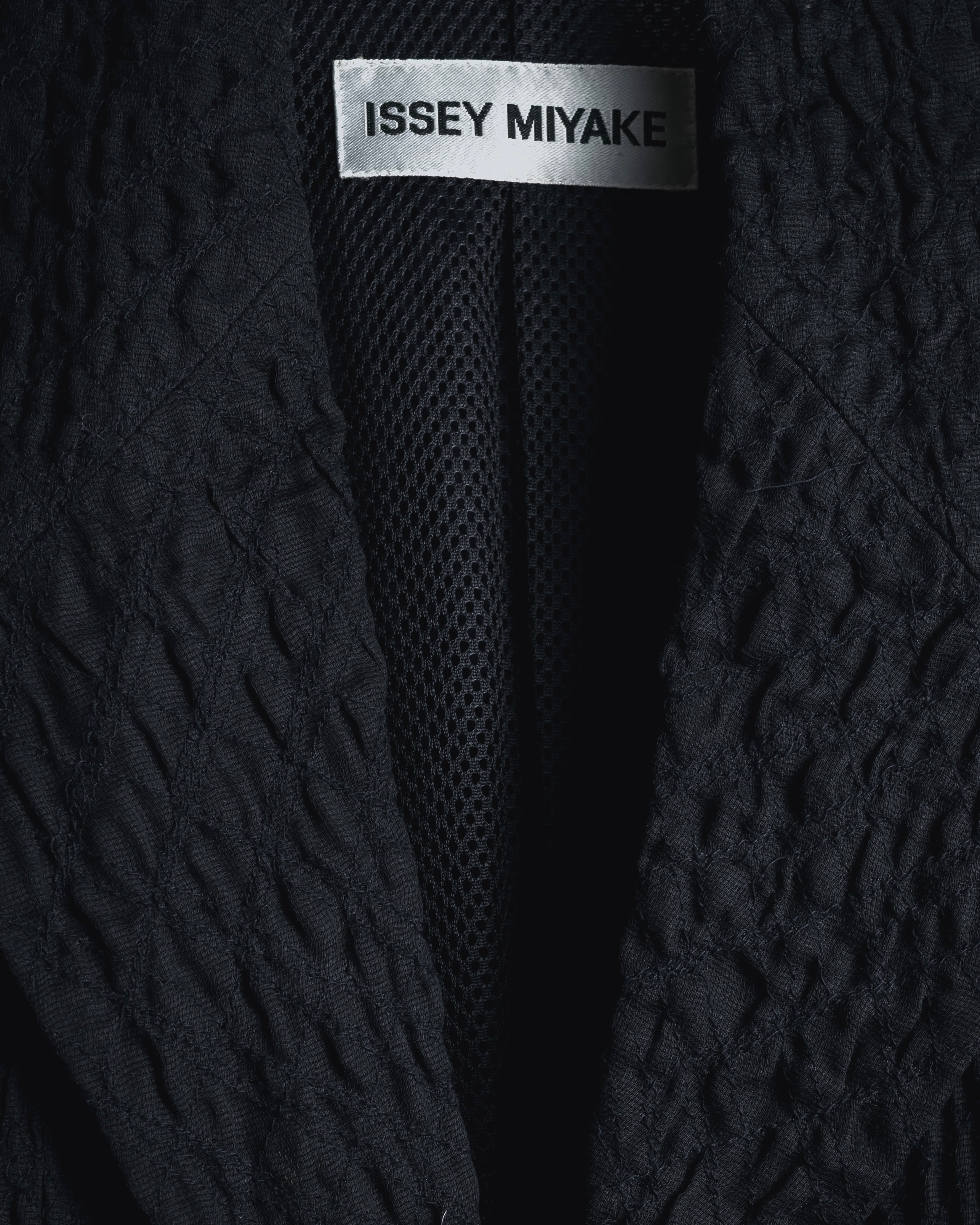 "ISSEY MIYAKE" 98SS Cotton shrunken tailored jacket