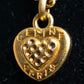 "CELINE" Heart motif logo engraved pendant