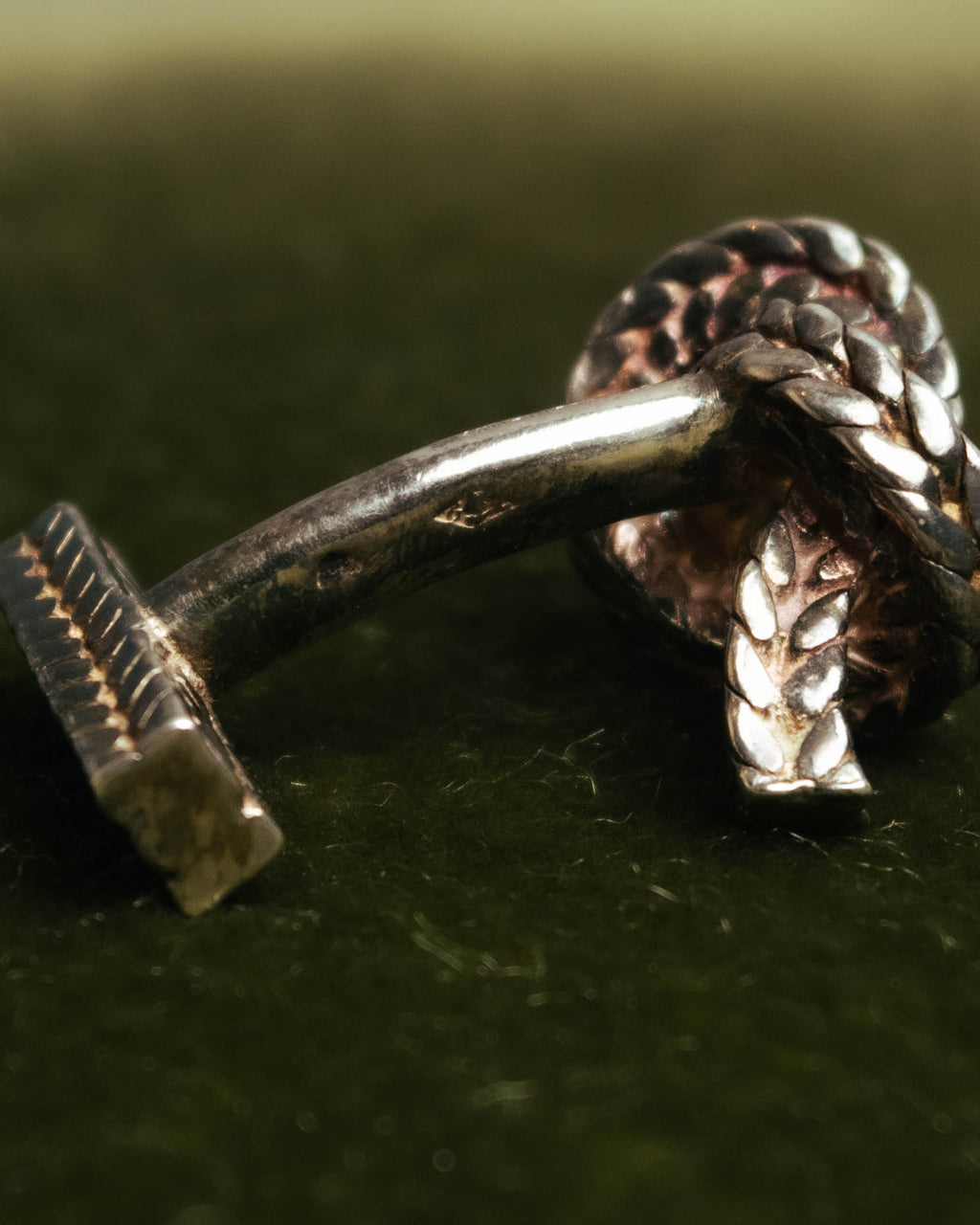 "Hermès" 70's-90's Vintage rope knot cufflinks