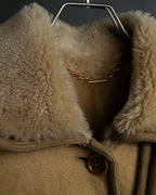 "LOEWE" 90's Panel-switched design mouton shearling coat