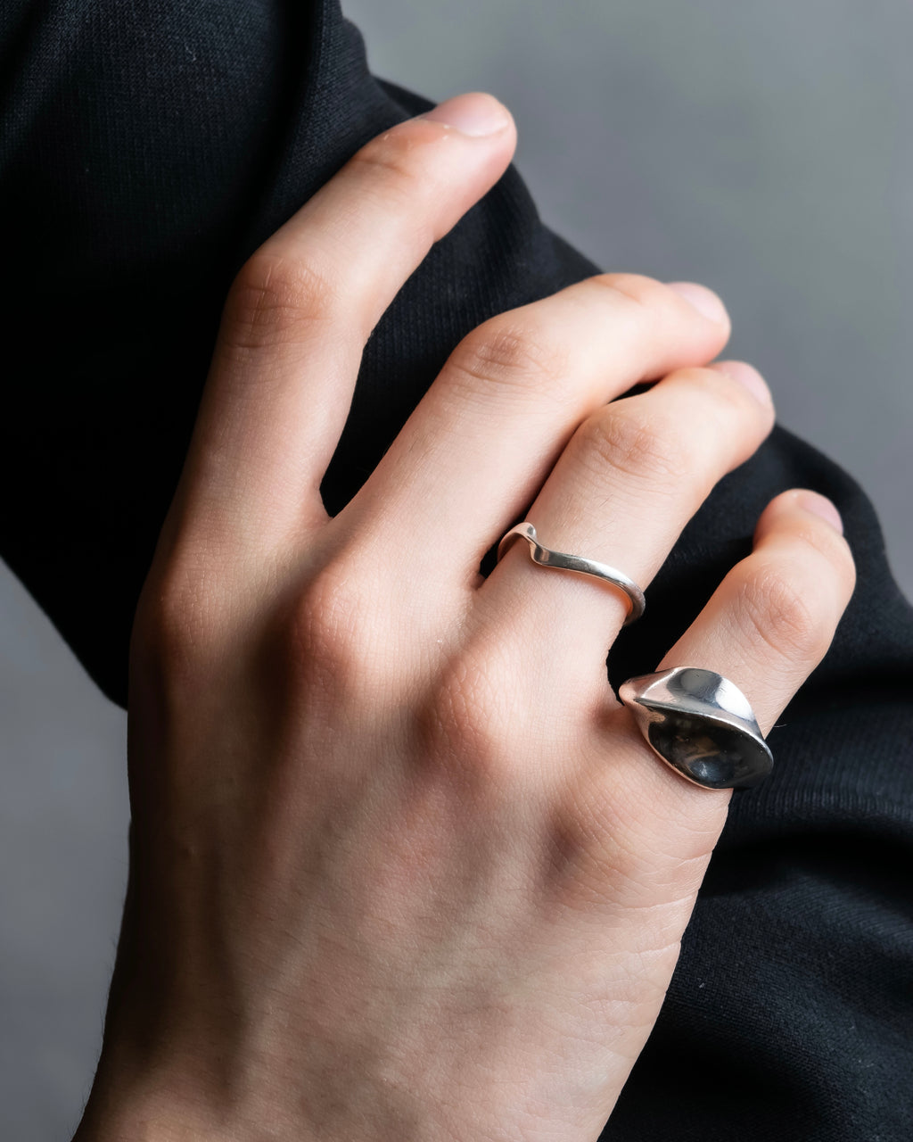 “Georg Jensen” Twisted shape silver ring