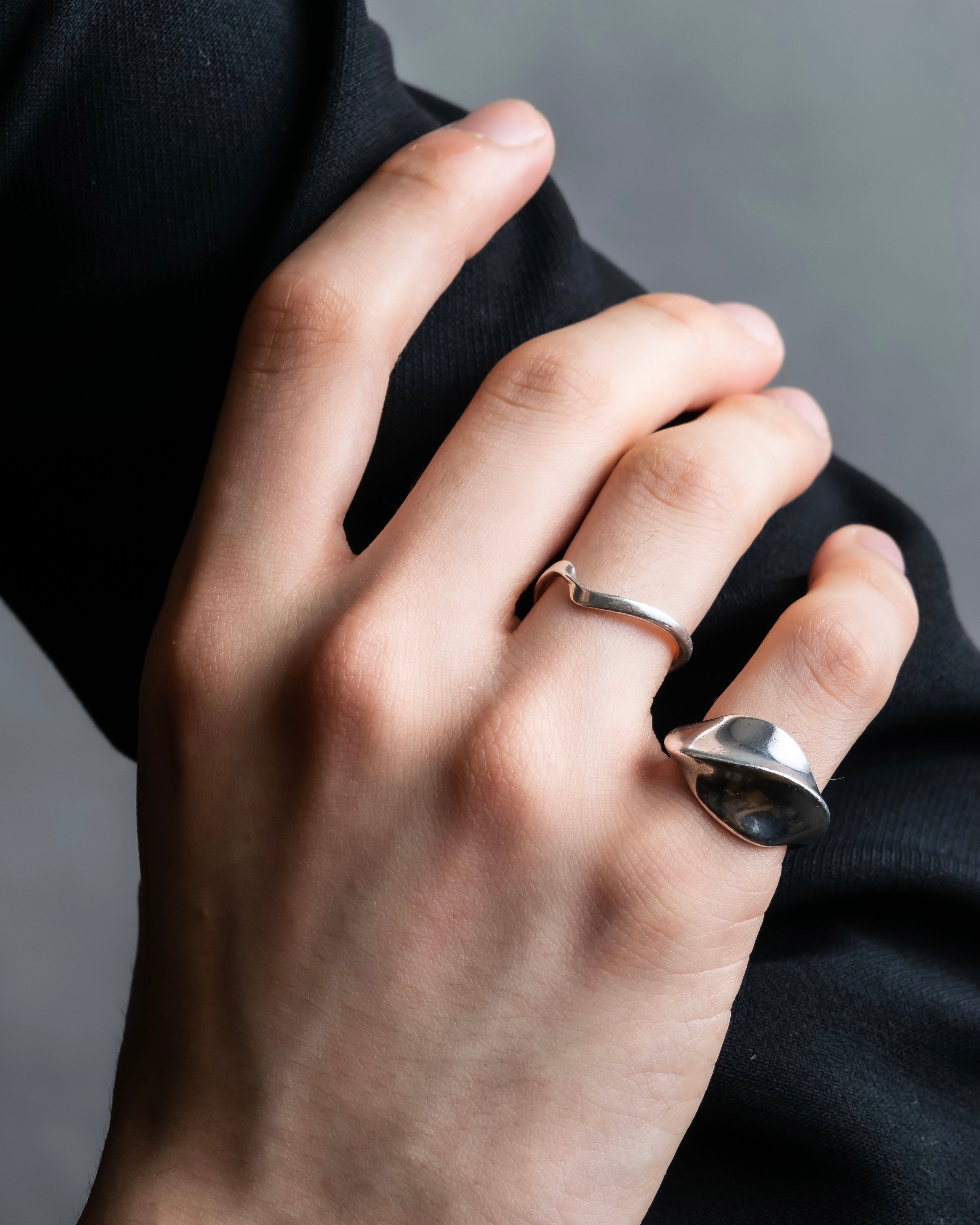 “Georg Jensen” Twisted shape silver ring