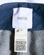 PATOU/ “Iconic Denim Trousers” Rolle Up Designed Denim