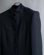 "HERMES" Darted shape no collar back zip jacket