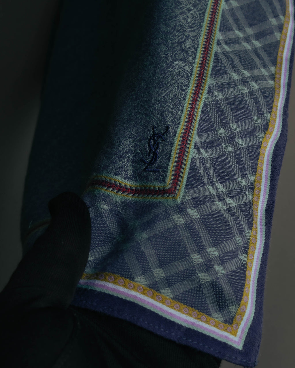 "Yves Saint Laurent" Paisley patterned scarf