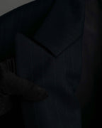 "YVES SAINT LAURENT" 00's shadow stripe pattern beautiful tailoring set up