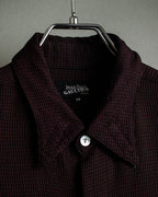 "JEAN PAUL GAULTIER" Draping form burgundy shirt