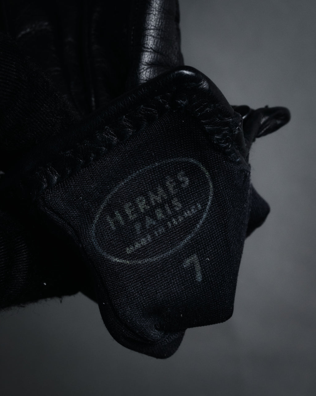 “HERMES” 2000’s Jumbo hook leather gloves