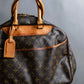 "LOUIS VUITTON" Deauville monogram pattern boston hand bag