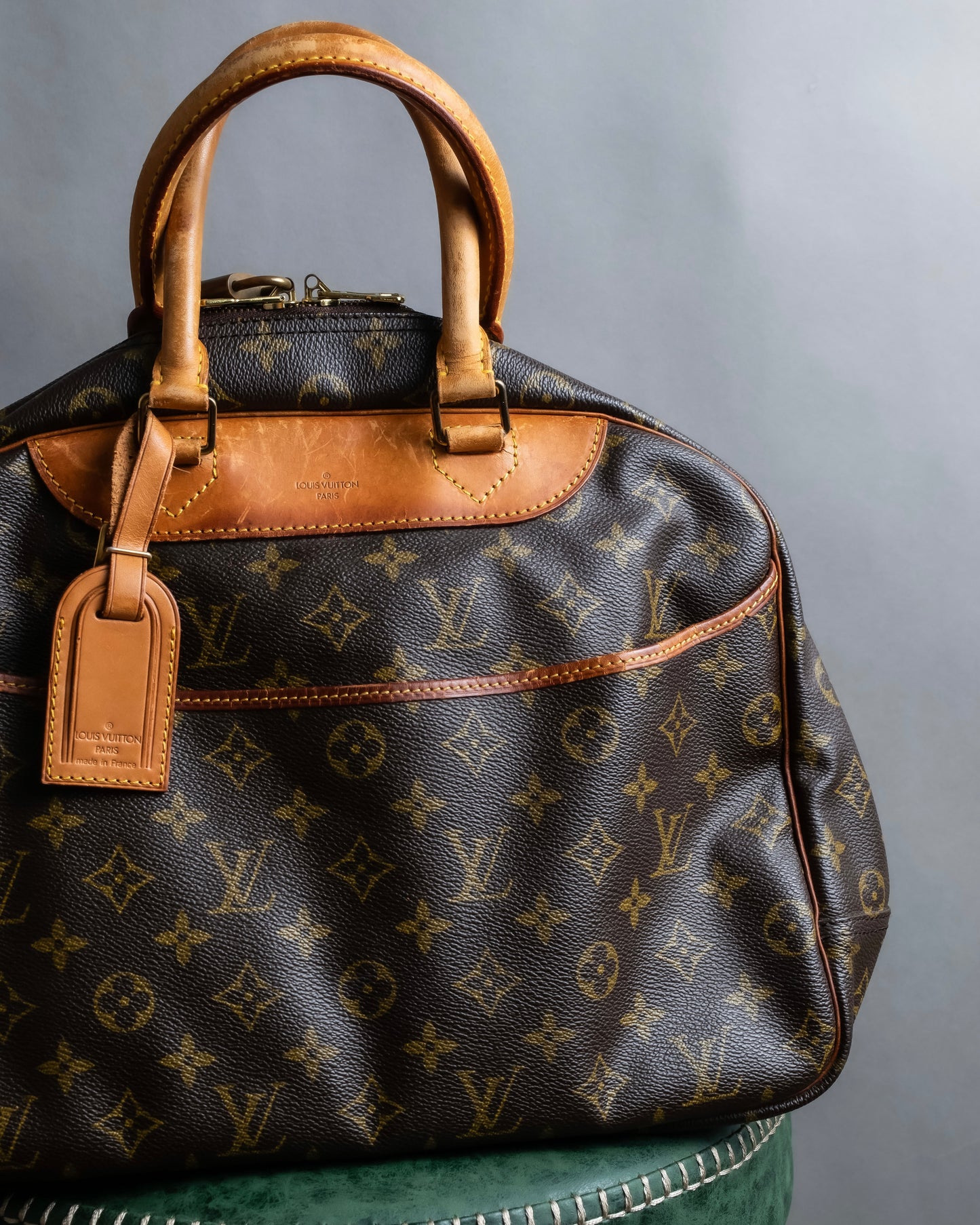 "LOUIS VUITTON" Deauville monogram pattern boston hand bag