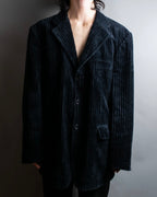 "BU CARDO" velour-like corduroy tailored jacket