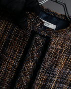"PRADA" Multicolor mixed tweed short jacket