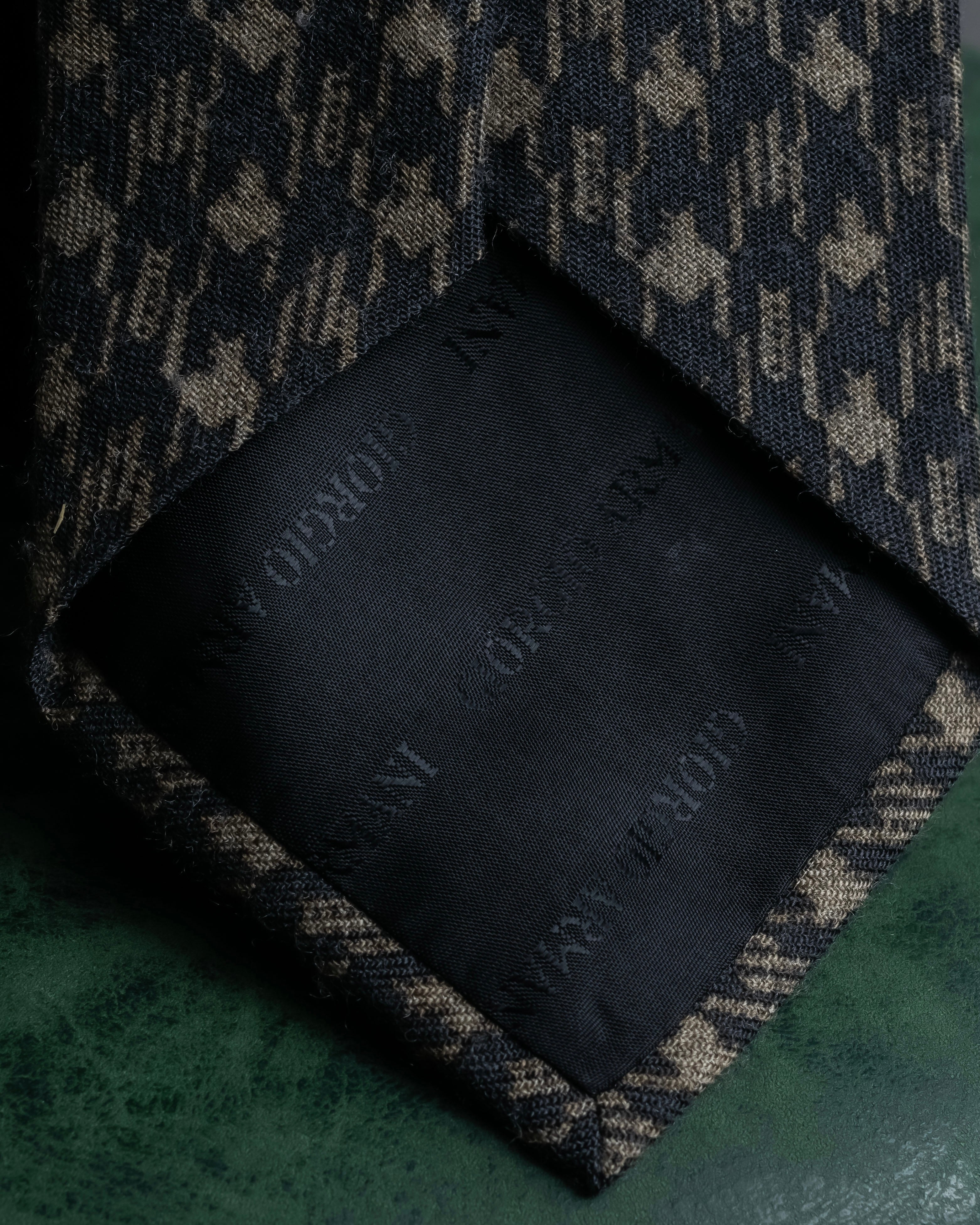 "ARMANI COLLEZIONI" Houndstooth wool necktie