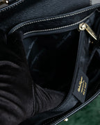 "Salvatore Ferragamo" Gancini motif design leather one-handle bag