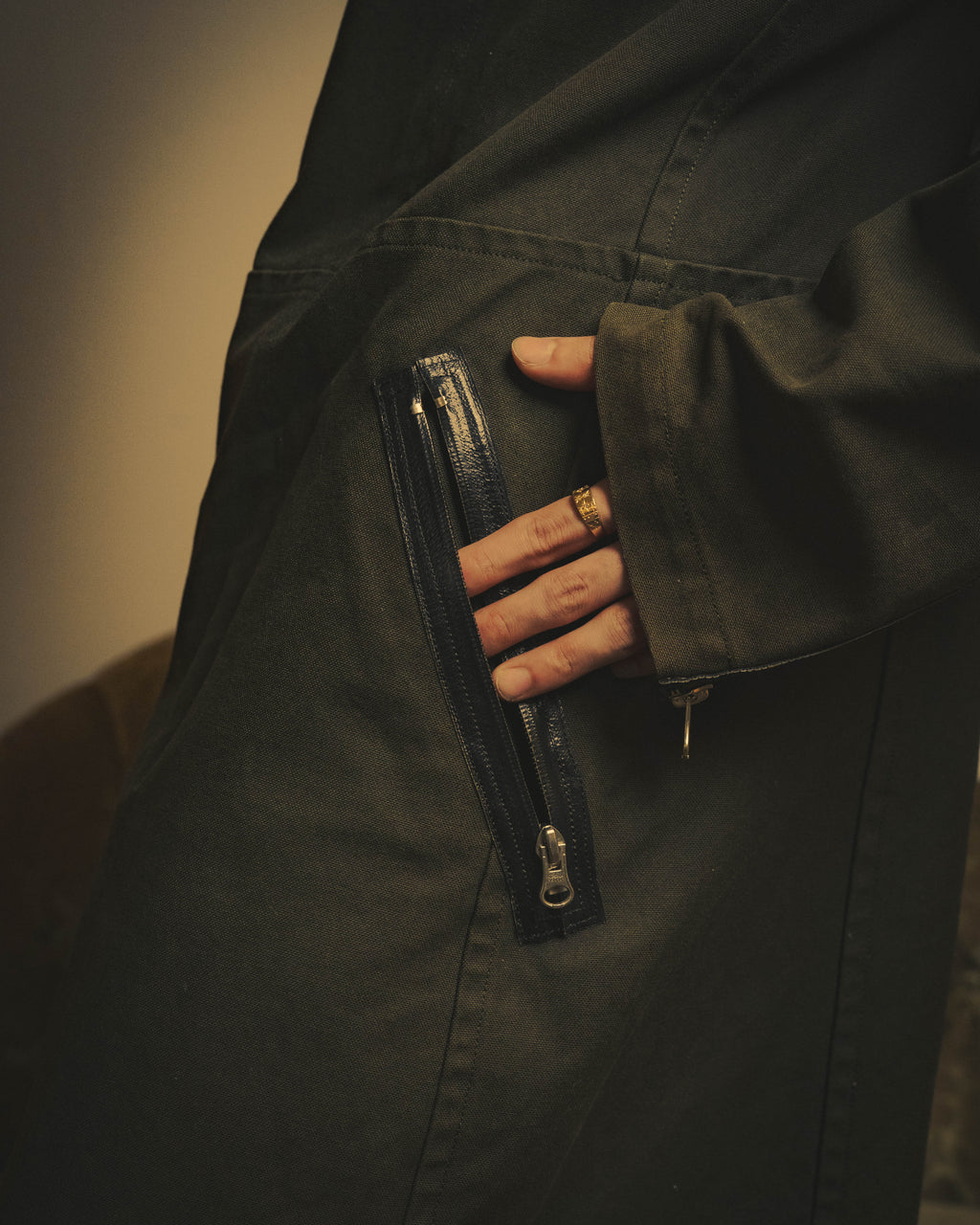 -SPECIAL- "COMME des GARÇONS HOMME" 03AW Asymmetric zip long coat