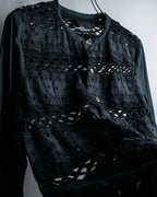 "tricot COMME desGARCONS" Playful fabric Feminine cotton cardigan