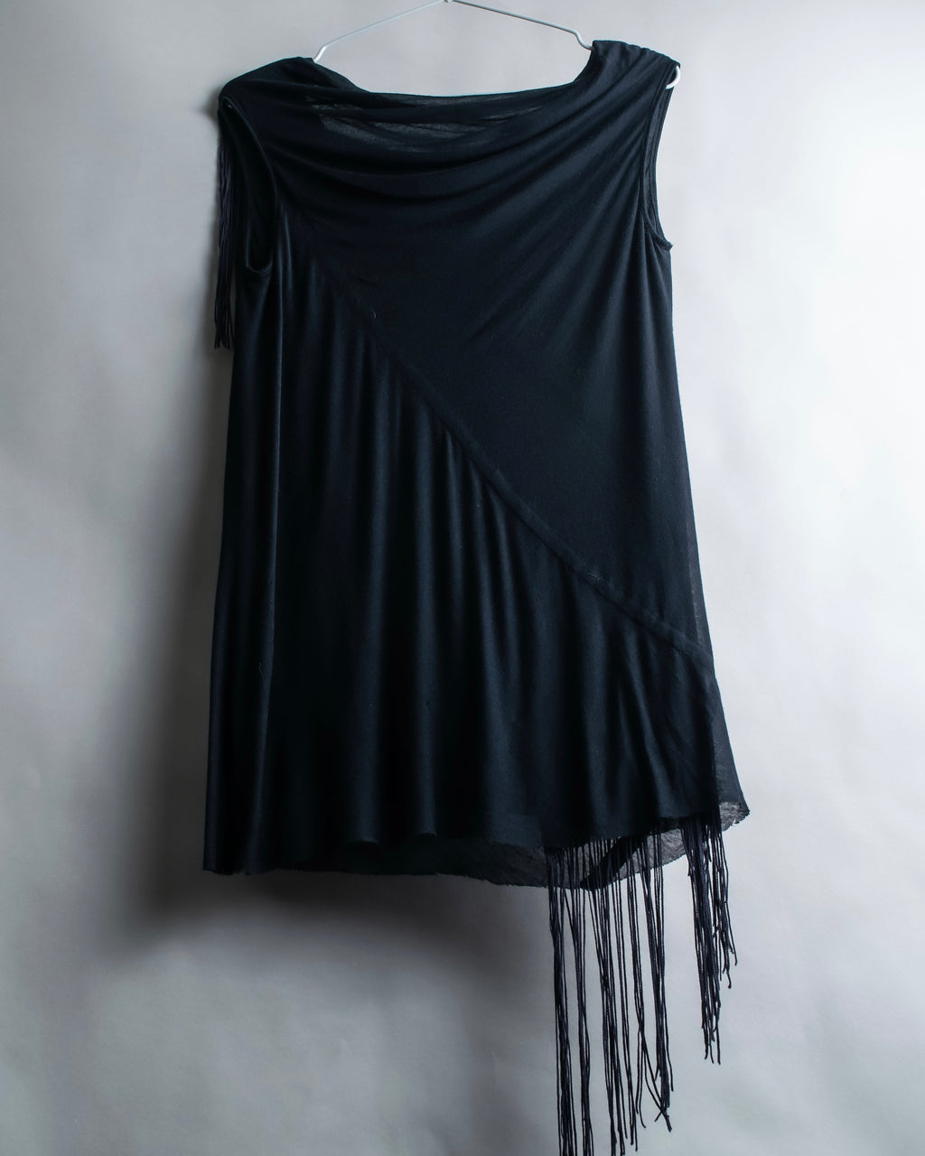 "Rick Owens Lilies" Fringe design draping sleeveless tops
