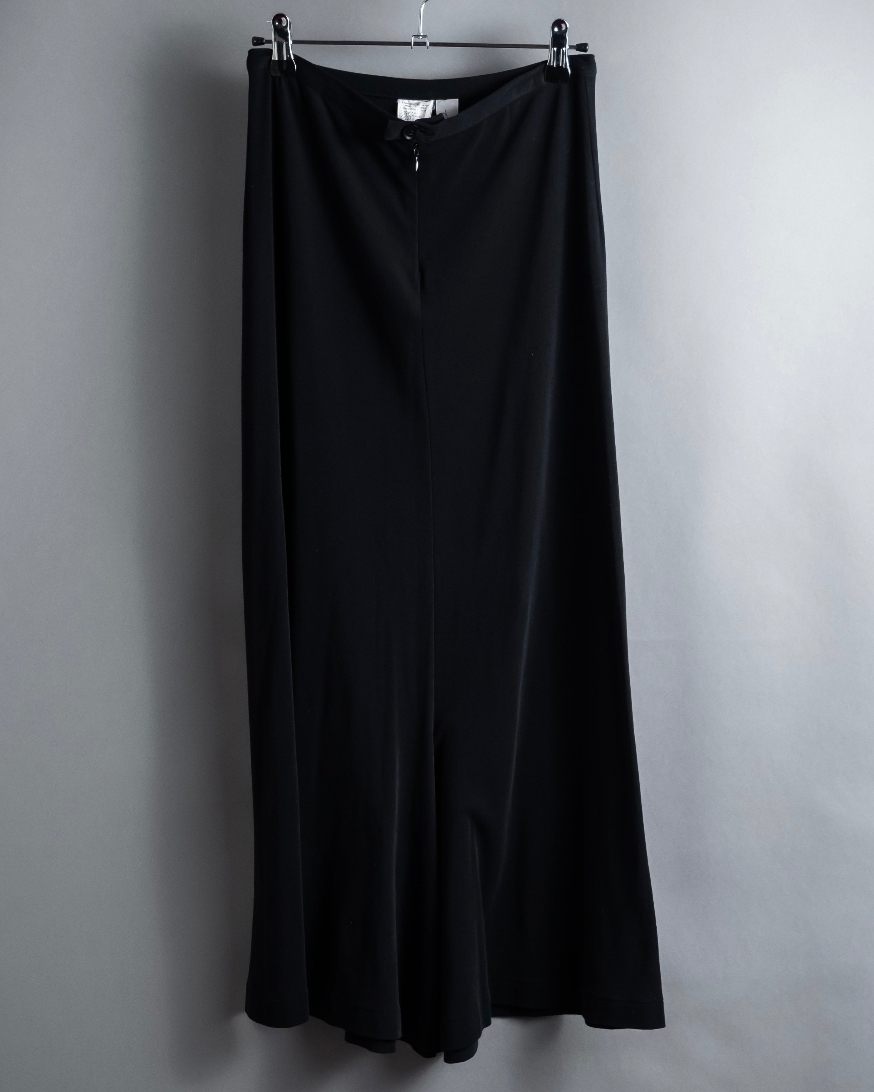 "YOHJI YAMAMOTO" 11SS Minimalist design skirt-like silhouette wide slacks