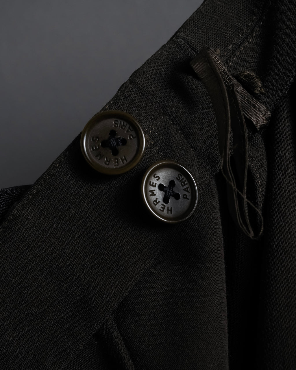 "HERMES" 90's Gold parts design derived from horse tack flared skirt