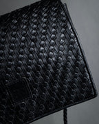 "FENDI" 80's Karl Lagerfeld design braided leather shoulder bag