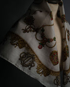 “Christian Dior” 80’s-90’s jewel motif cotton scarf