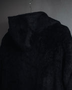 Max Mara 00年代-10年代系带羊驼毛绒毛连帽大衣