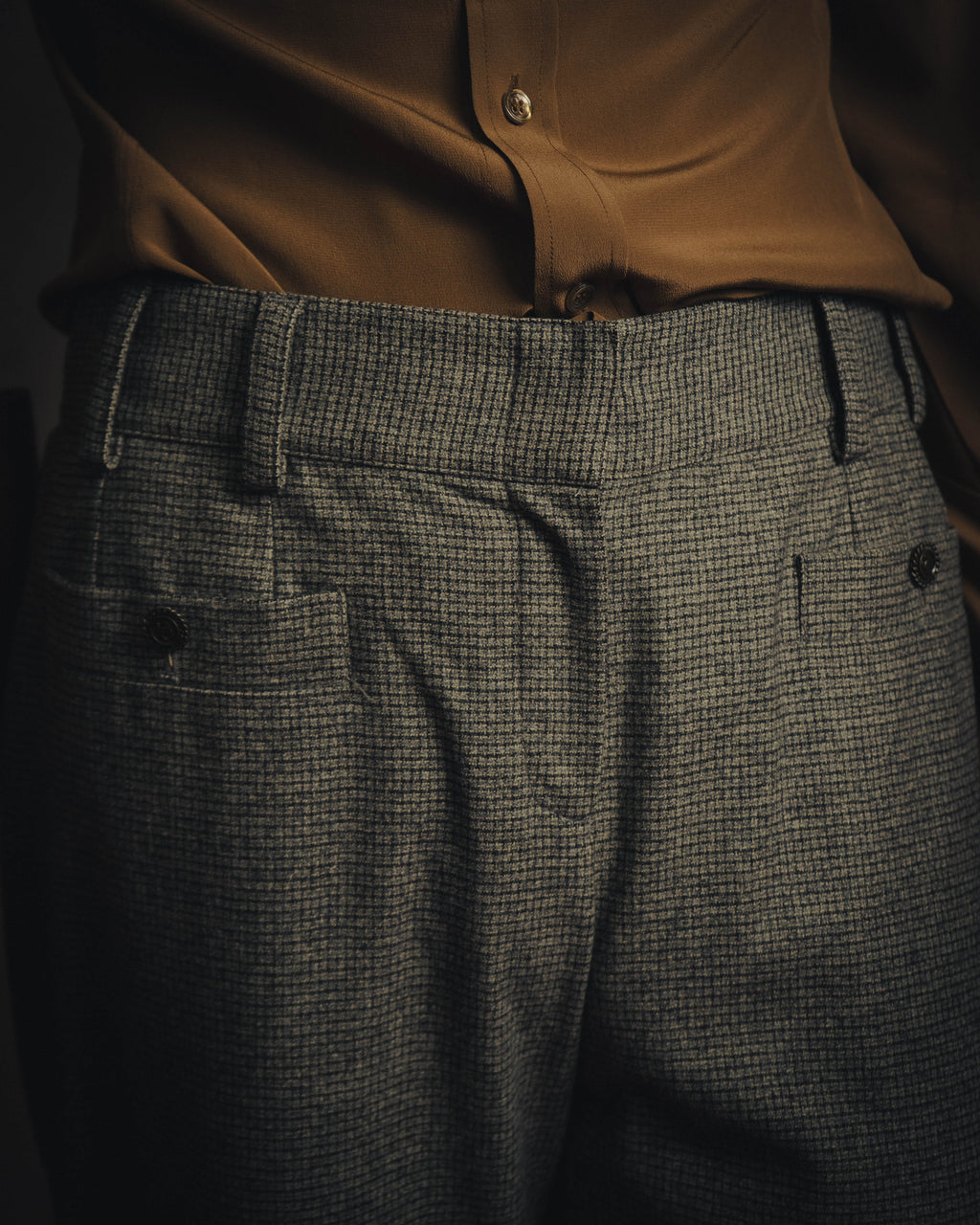 -SPECIAL- “CHANEL” 05AWmicro houndstooth tweed wide trousers