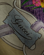 "GUCCI" Baroque painting pattern silk scarf