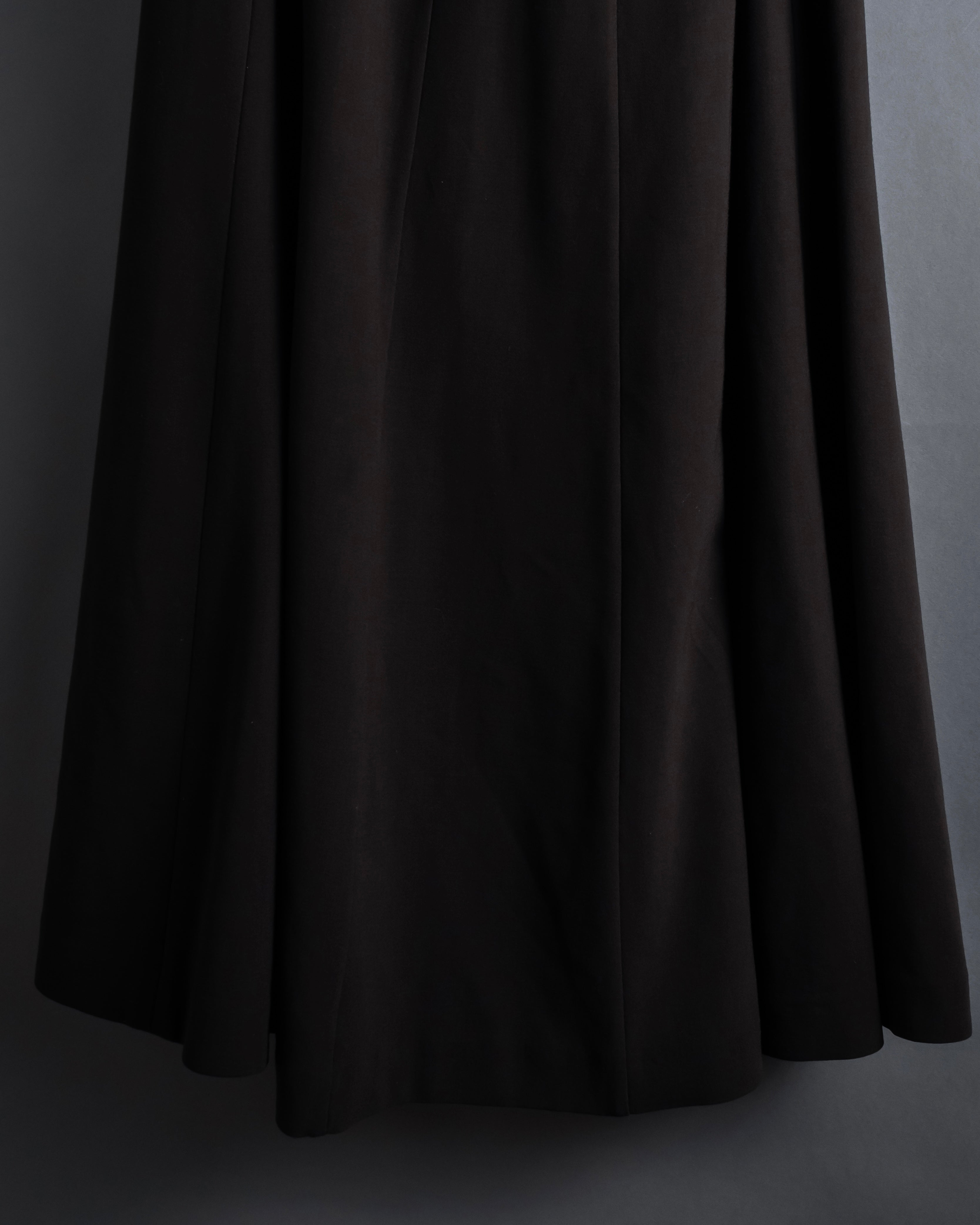 "HERMES" 90's Gold parts design derived from horse tack flared skirt