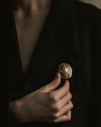 Broche de perlas esmaltadas en azul real de los años 80-90 de BURBERRYS