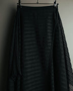 -SPECIAL- “Christian Dior“ 00’s-10’s Sheer ribbed asymmetric long skirt