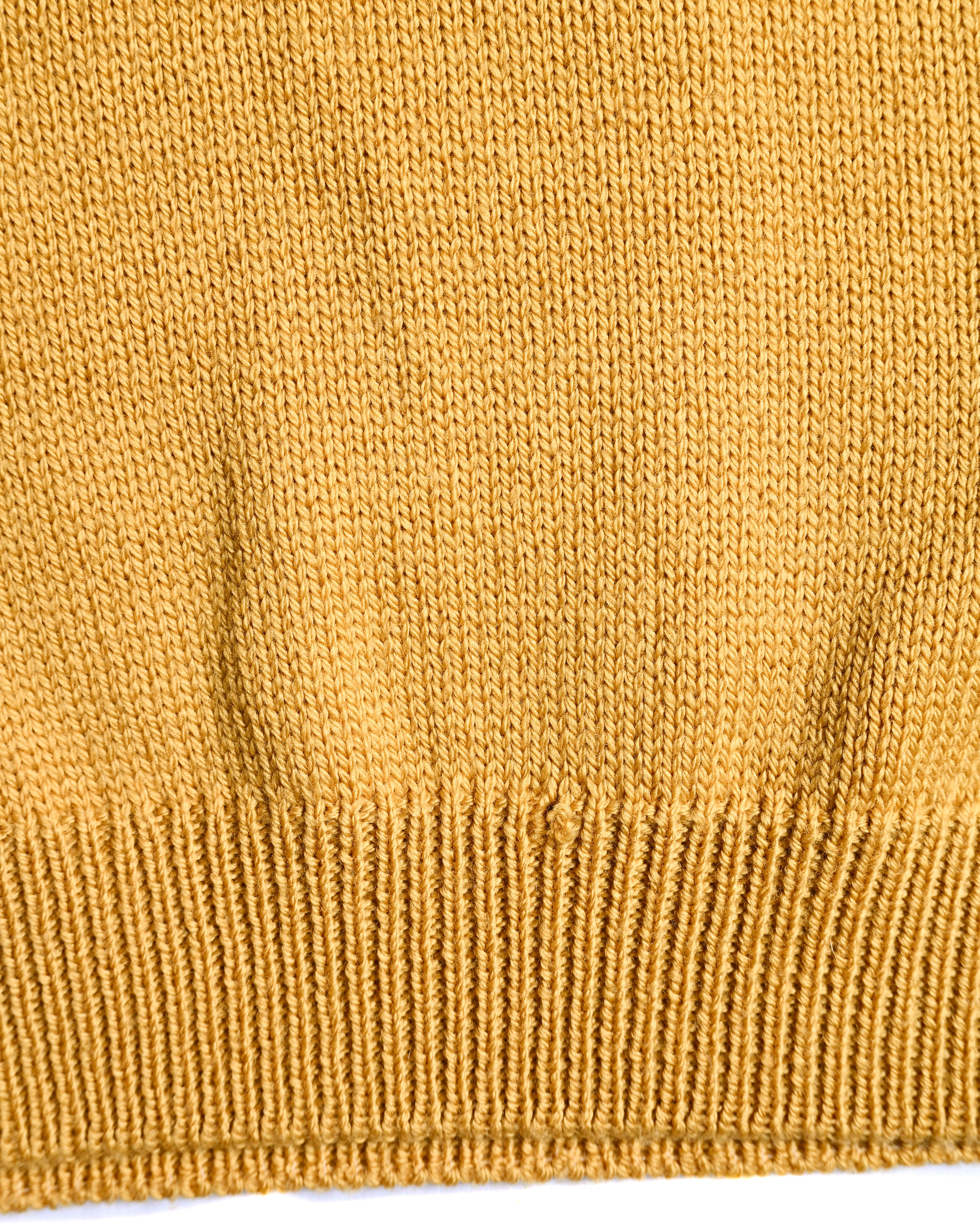 PRADA/ Classic Chunky Knit Crew Neck Sweater Mustard Yellow