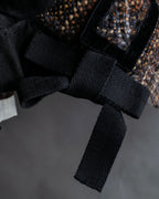 "PRADA" Multicolor mixed tweed short jacket