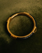 “GUCCI” 00's Python embossed hinged bangle