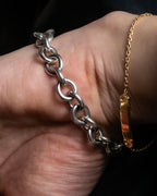 "Tiffany&Co" Heart motif sterling silver chain bracelet