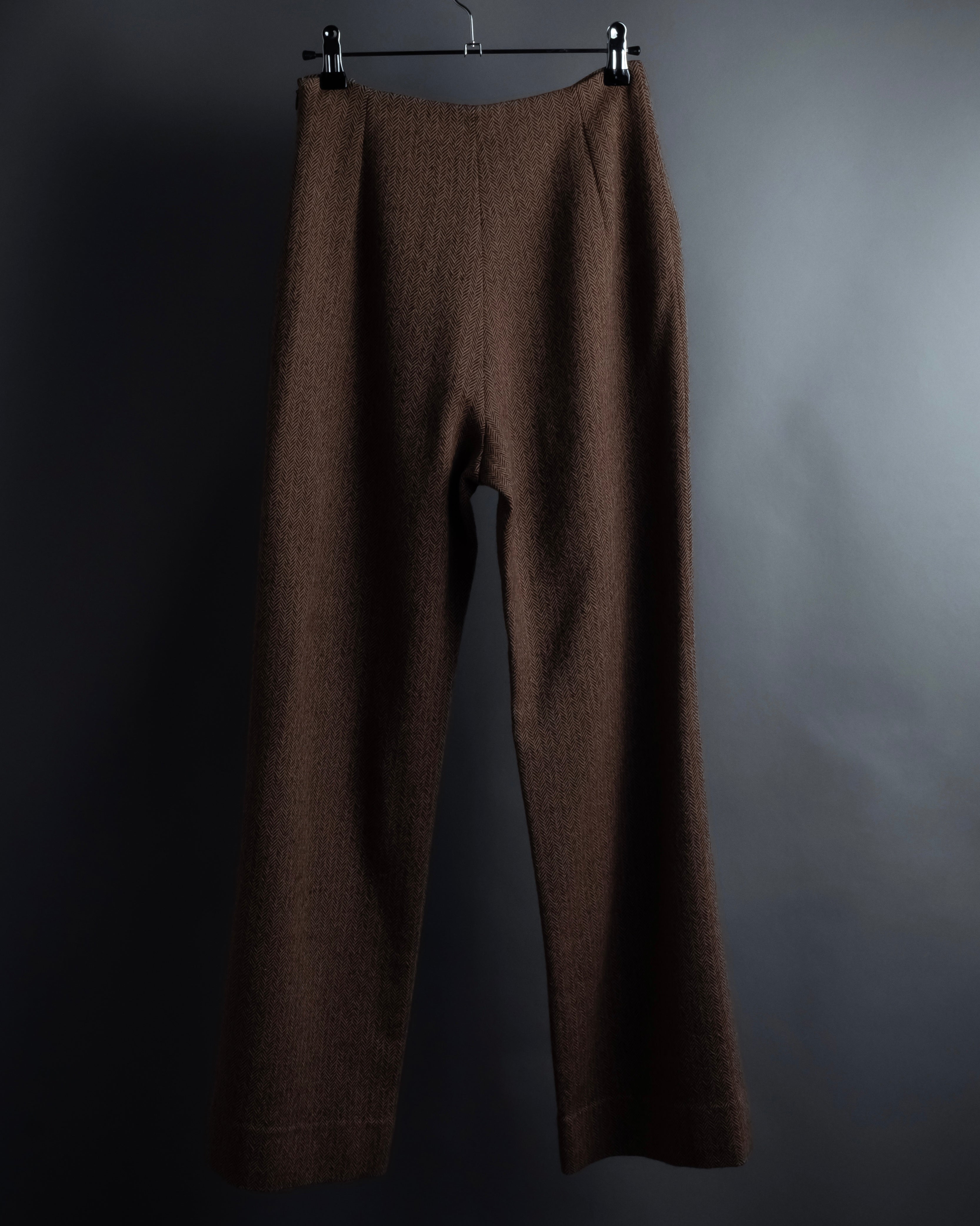 "FENDI" Velvet switching design herringbone set up