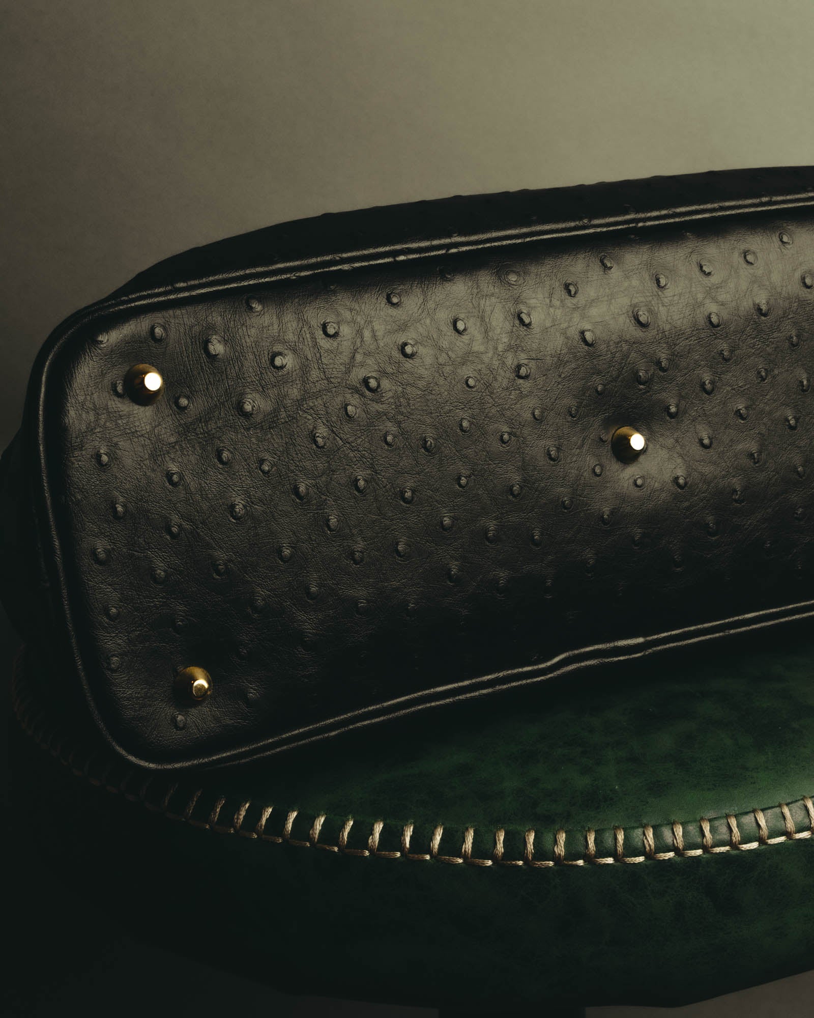 “Pierre Cardin” 80’s-90’s Ostrich leather top handle bag