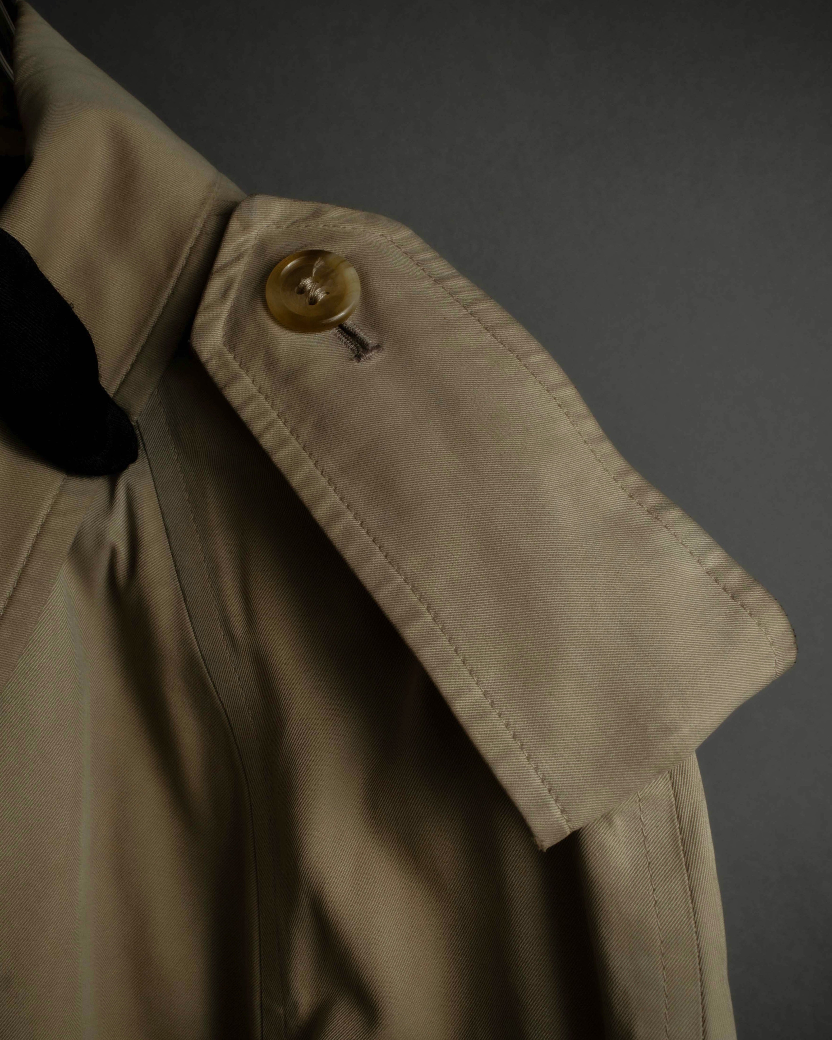 "BURBERRYS" Military detail single front stand collar coat